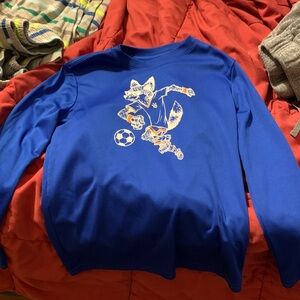 Athletic Works Royal Blue Long-Sleeve Soccer Fox Tee